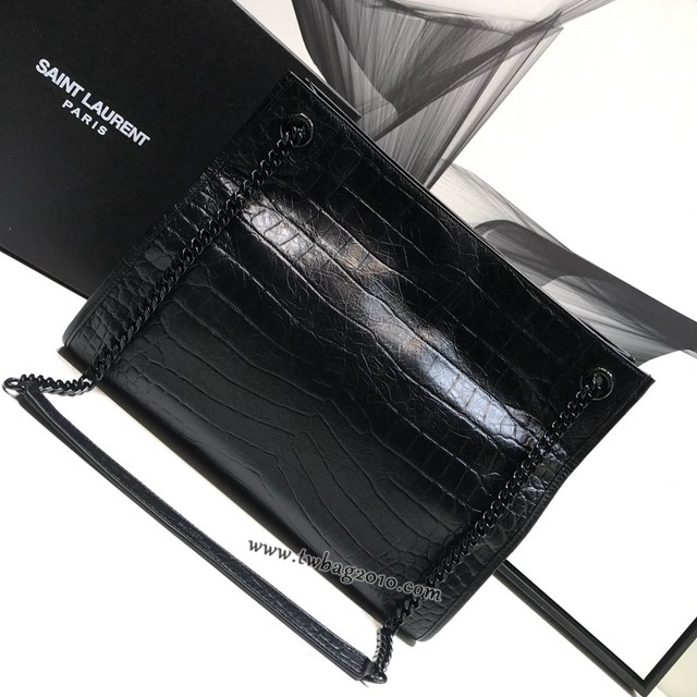 YSL专柜款女包 聖羅蘭經典款爆裂紋羊皮聖羅蘭印花手提包 YSL折疊購物袋手袋  jjh1036